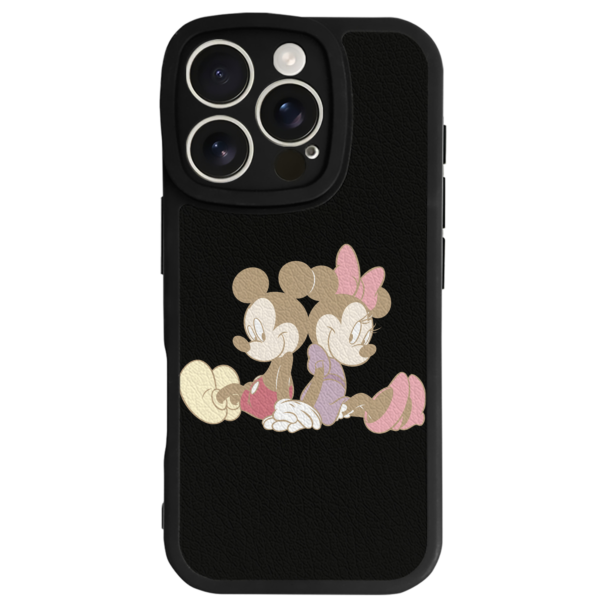 （画像用） ミッキーマウス Mickey Mouse 【iPhone 16シリーズ対応】シリコンスマホケース（レザー調） 材質：シリコン